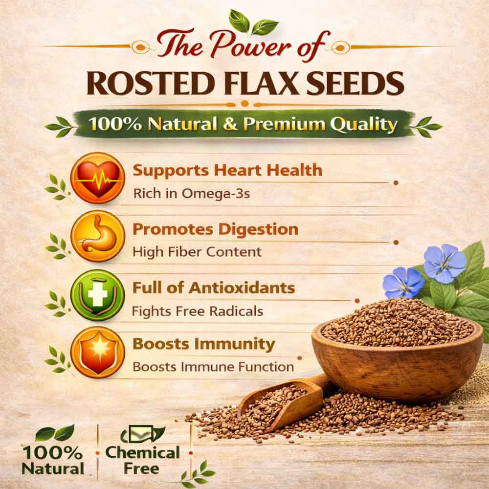 Roasted Flax Seeds (Bhuni Alsi) 400g - Image 2