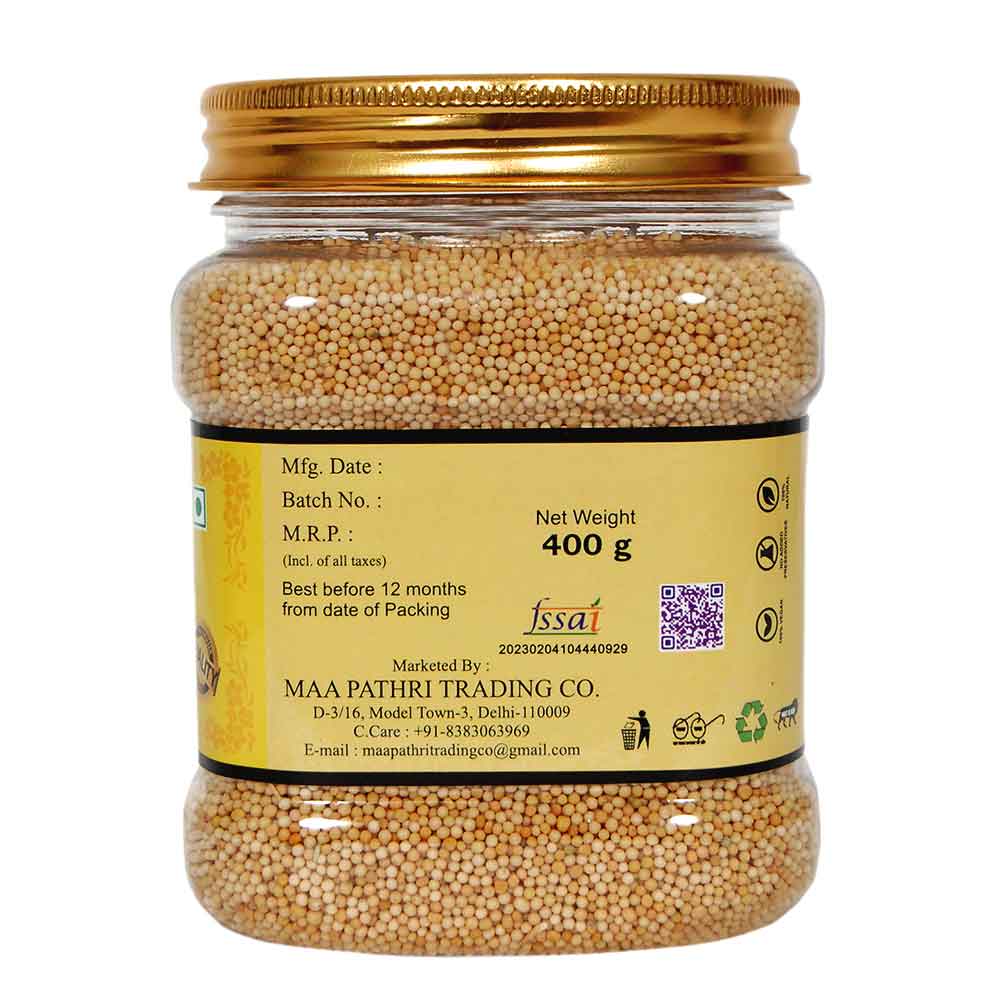 Yellow Mustard Seeds (Pilli Sarso) 400g - Image 4